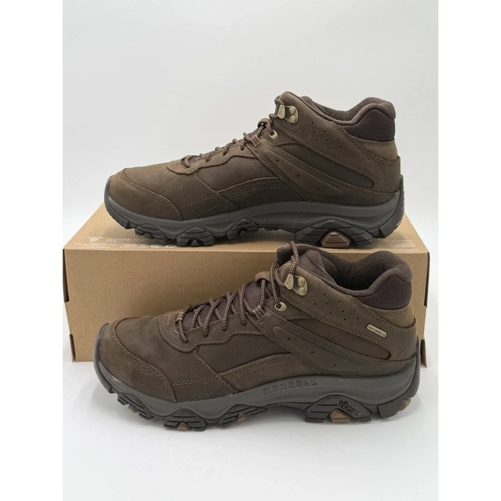 Merrell Men's Moab Adventure 3 Mid WP Waterproof Hiking Boot Earth Size 12